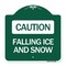 Signmission Designer Series Falling Ice and Snow, Green & White Aluminum Sign, 18" H, GW-1818-24286 A-DES-GW-1818-24286 - alternate 1